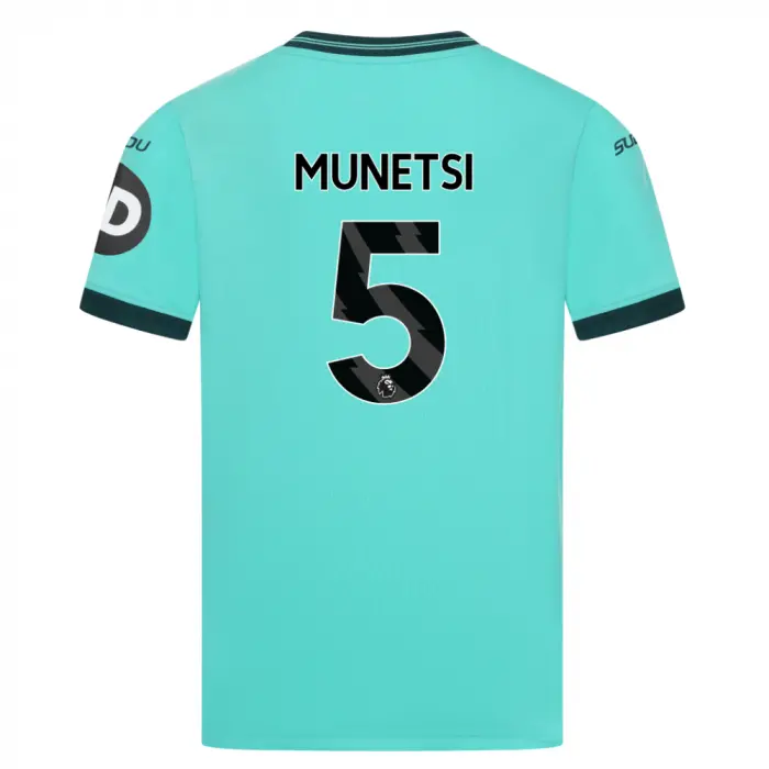 Wolverhampton Wanderers Kits Shop | 2025-26 Wolves Away Shirt – Junior MUNETSI 5 Wolves Jerseys and Gear